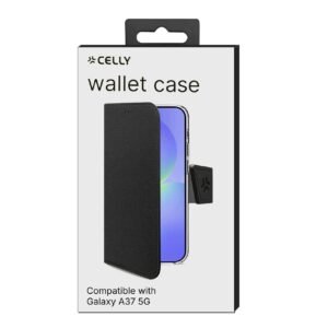 Celly Wallet Case for Samsung Galaxy A37 5G, Black