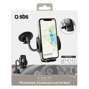 SBS Universal car holder for smartphone up to 6″ Black